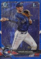 2018 Bowman Draft #BDC56 Jordan Groshans Chrome-Blue Refractor Baseball Card