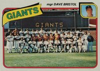 1980 Topps #499 Giants Team Baseball Card