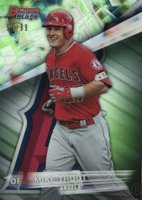 2016 Bowman's Best  #1 Mike Trout Green Refractor Baseball Card