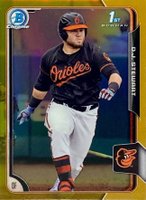 2015 Bowman Draft #146 D.J. Stewart Chrome-Gold Refractor Baseball Card