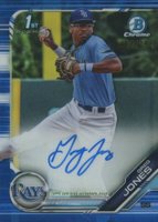 2019 Bowman Draft Chrome Draft Picks Autograph #CDAGJ Greg Jones Blue Refractor Baseball Card