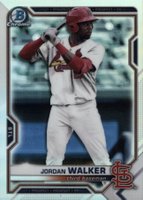 2021 Bowman Draft #BDC187 Jordan Walker Chrome-Refractor Baseball Card