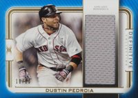 2023 Topps Definitive Collection Definitive Jumbo Relic Collection #DJRDP Dustin Pedroia Blue Baseball Card