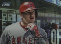 2018 Stadium Club Chrome #SCC48 Mike Trout Hand on Chin-Refractor Baseball Card