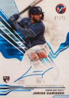 2024 Topps Pristine Pristine Autographs #PAJC Junior Caminero Blue Pristine Baseball Card