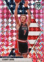 2019 Panini Mosaic #254 Larry Bird Pink Camo Basketball Card