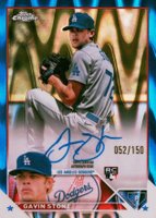 2023 Topps Chrome Update Autograph #RAGS Gavin Stone Blue Raywave Baseball Card