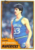 1981 Topps #79 Jim Spanarkel Mid-West Basketball Card