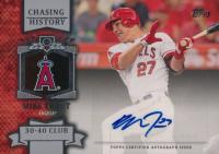 2013 Topps Chasing History Autograph #MIT Mike Trout Baseball Card