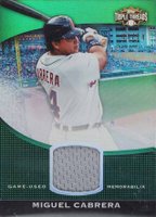 2011 Topps Triple Threads Unity Relics #218 Miguel Cabrera Emerald Baseball Card