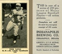 1916 Indianapolis Brewing #105 Tom Long Baseball Card
