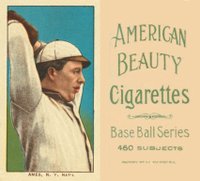 1909 White Borders American Beauty No Frame  #8 Red Ames Hands Above Head Baseball Card