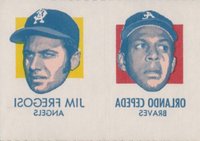 1971 Topps Tattoos Perforated Panel # Jim Fregosi/Orlando Cepeda Baseball Card