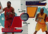 2005 Topps First Row PTP Relics Dual #IB Allen Iverson/Kobe Bryant Basketball Card