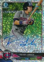 2018 Bowman Draft Chrome Draft Picks Autographs #CDATL Trevor Larnach Sparkles Refractor Baseball Card