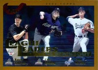 2002 Topps #348 Randy Johnson/Curt Schilling/Chan Ho Park Baseball Card
