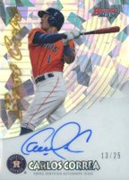 2017 Bowman's Best 1997 Best Cuts #CC Carlos Correa Autograph-Atomic Refractor Baseball Card