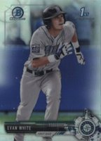 2017 Bowman Draft #BDC178 Evan White Chrome-Refractor Baseball Card