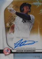 2020 Bowman Sterling Prospect Autographs #JD Jasson Dominguez Gold Refractor Baseball Card