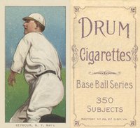 1909 White Borders Drum 350 #436 Cy Seymour Throwing Baseball Card