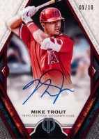 2021 Topps Tribute Tribute Autograph #MT Mike Trout Red Baseball Card