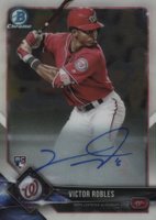 2018 Bowman Chrome Rookie Autograph #BCRAVR Victor Robles Baseball Card