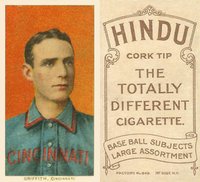 1909 White Borders Hindu-Brown #196 Clark Griffith Portrait Baseball Card