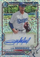 2021 Bowman Chrome Prospect Autographs #CPALR Luis Rodriguez Speckle Refractor Baseball Card