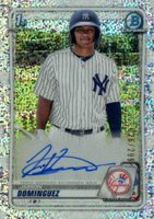 2020 Bowman Chrome Prospect Autographs #CPAJDO Jasson Dominguez Speckle Refractor Baseball Card