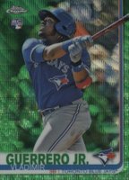 2019 Topps Chrome #201 Vladimir Guerrero Jr. Green Wave Refractor Baseball Card