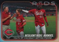 2024 Topps #133 Elly de La Cruz/Matt Mclain Rainbow Foil Baseball Card