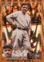 2023 Topps Gilded Collection #3 Babe Ruth Raywave Gold Etch Baseball Card