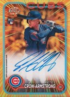 2024 Topps Chrome Radiating Rookies Autographs #RRAPC Pete Crow-Armstrong Baseball Card