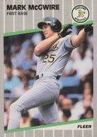 1989 Fleer #17 Mark McGwire Baseball Card