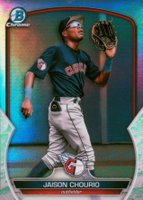 2023 Bowman Chrome Prospects #BCP83 Jaison Chourio Lunar Glow Refractor Baseball Card