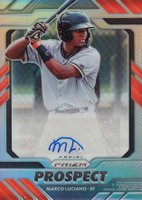 2020 Panini Prizm Prospect Signatures #PSML Marco Luciano Silver Prizm Baseball Card