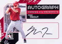 2011 In the Game Heroes and Prospects Autograph #A-MT Mike Trout Full Body-Silver Baseball Card