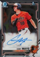 2021 Bowman Chrome Prospect Autographs #CPACMA Coby Mayo Baseball Card