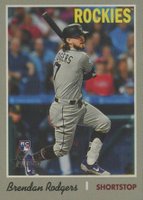 2019 Topps Heritage #508 Brendan Rodgers Action Baseball Card