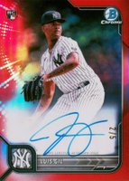 2022 Bowman Chrome Chrome Rookie Autographs #CRALG Luis Gil Red Refractor Baseball Card