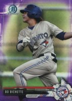 2017 Bowman Prospects #BCP142 Bo Bichette Chrome-Purple Refractor Baseball Card