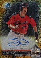 2017 Bowman Prospects Autographs #AST Andrew Stevenson Chrome-Gold Shimmer Baseball Card