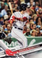 2017 Topps #283 Andrew Benintendi Batting Baseball Card