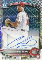 2025 Bowman Chrome Prospect Autographs #CPACB Chase Burns Hta Choice Refractor Baseball Card