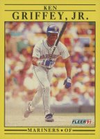 1991 Fleer #450 Ken Griffey Jr. Bat Around .300 Baseball Card