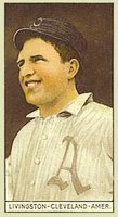 1912 Brown Backgrounds Broadleaf #107 Paddy Livingston A on shirt Baseball Card