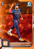 2022 Bowman Chrome Sapphire Edition #35 Jeremy Pena SP-Orange Baseball Card