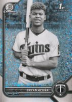 2022 Bowman Chrome Prospects #BCP151 Bryan Acuna Black & White Mini Diamond Refractor Baseball Card