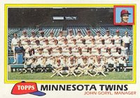 1981 Topps #669 Minnesota Twins Baseball Card