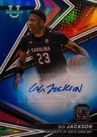 2022 Bowman University Best Best of 2022 Autograph #BOAGJ G.G. Jackson Blue Refractor Basketball Card